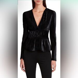 BCBGMaxAzria Black Velvet Top